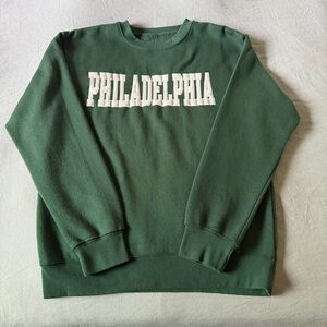 Size Large Green 'Philadelphia' Crewneck Sweatshirt